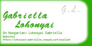gabriella lohonyai business card